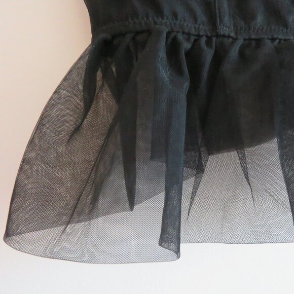 URBAN OUTFITTERS OUT FROM UNDER Rosabelle Tulle Rose Corset Black Whimsigoth NWT - Picture 6 of 14